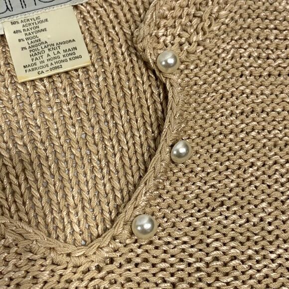 𝅺NANNEL Vintage Angora Blend Handknit Sweater - Picture 3 of 8